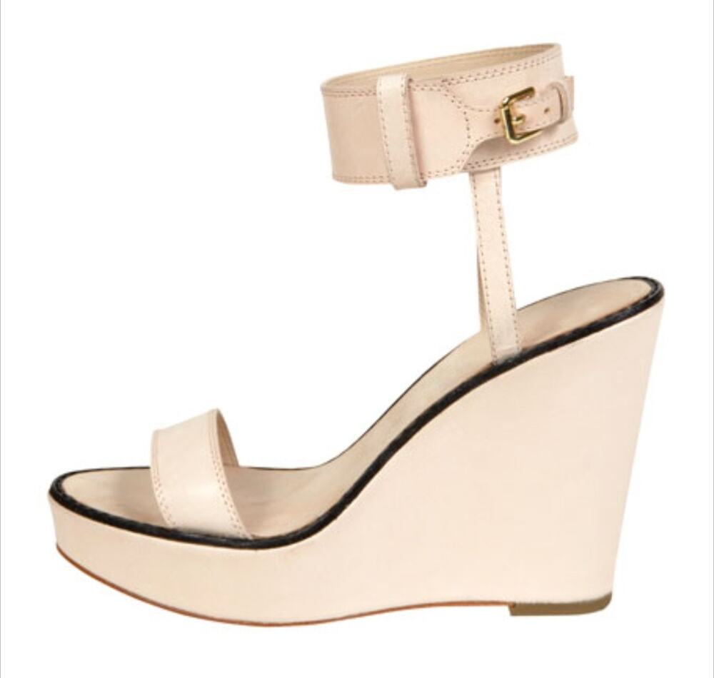 Elizabeth and James E-Brit Ankle Strap Wedge Sandals
